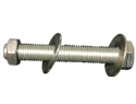 Bolt Assembly : 3/8"-16 X 2" Hexhead, 1 Nut, 2 Washers, 18-8 SS Threaded Full Length